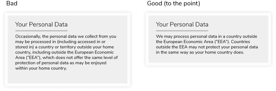 GDPR Personal Data Terms Example